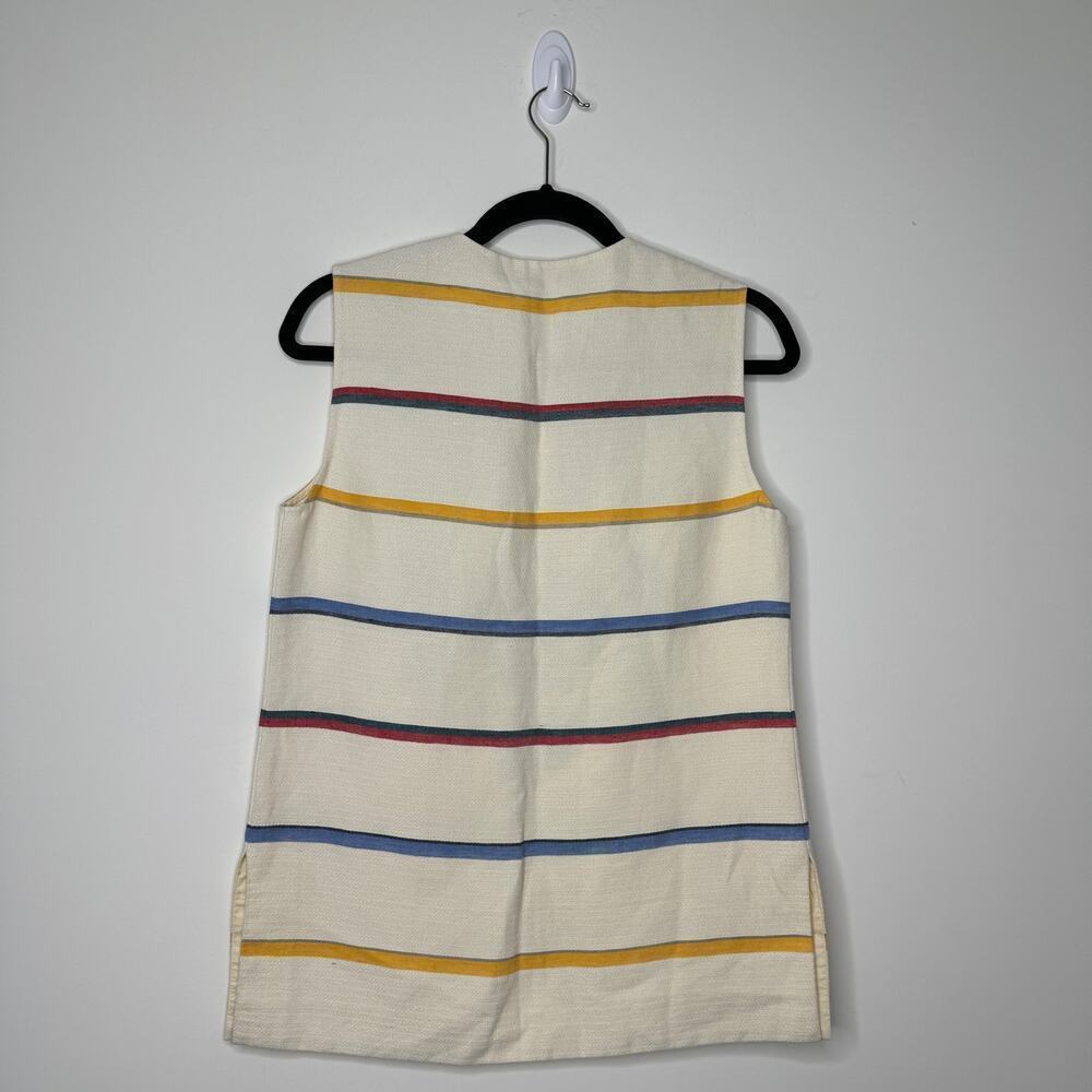 Tory Burch Striped Avery Sleeveless Top 0 - Picture 4 of 8